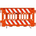 Plasticade 6' Orange Interlocking Parade barrier-2 Sections High Intensity Prismatic Grade Sheeting 4662008LROHIP